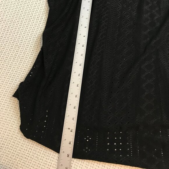 EYELET SPAGHETTI STRAP TOP AND FLORAL LACE TRIM BLOUSE V NECK SIZE XL - Picture 12 of 15